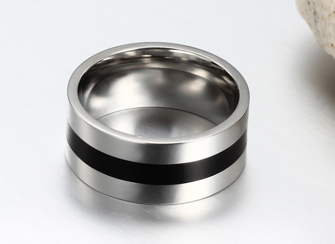 Stainless steel epoxy ring titanium steel ring stainless steel jewelry