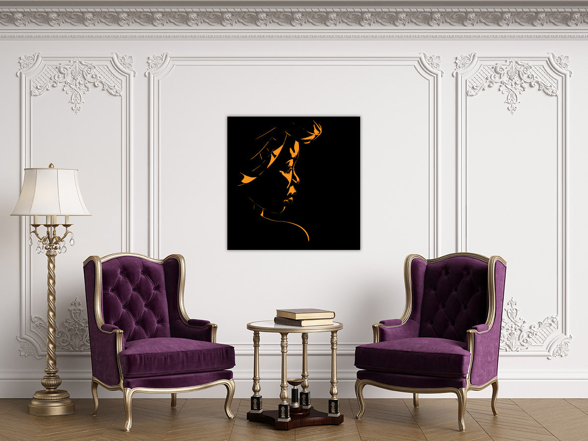 "Black and Gold Large Canvas Wall Art "