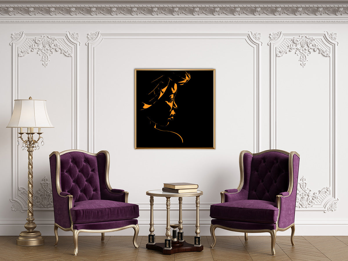 "Black and Gold Large Canvas Wall Art "