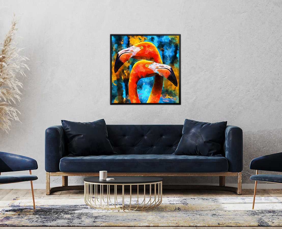 "Digital Large Canvas Wall Art (Flamingo) "