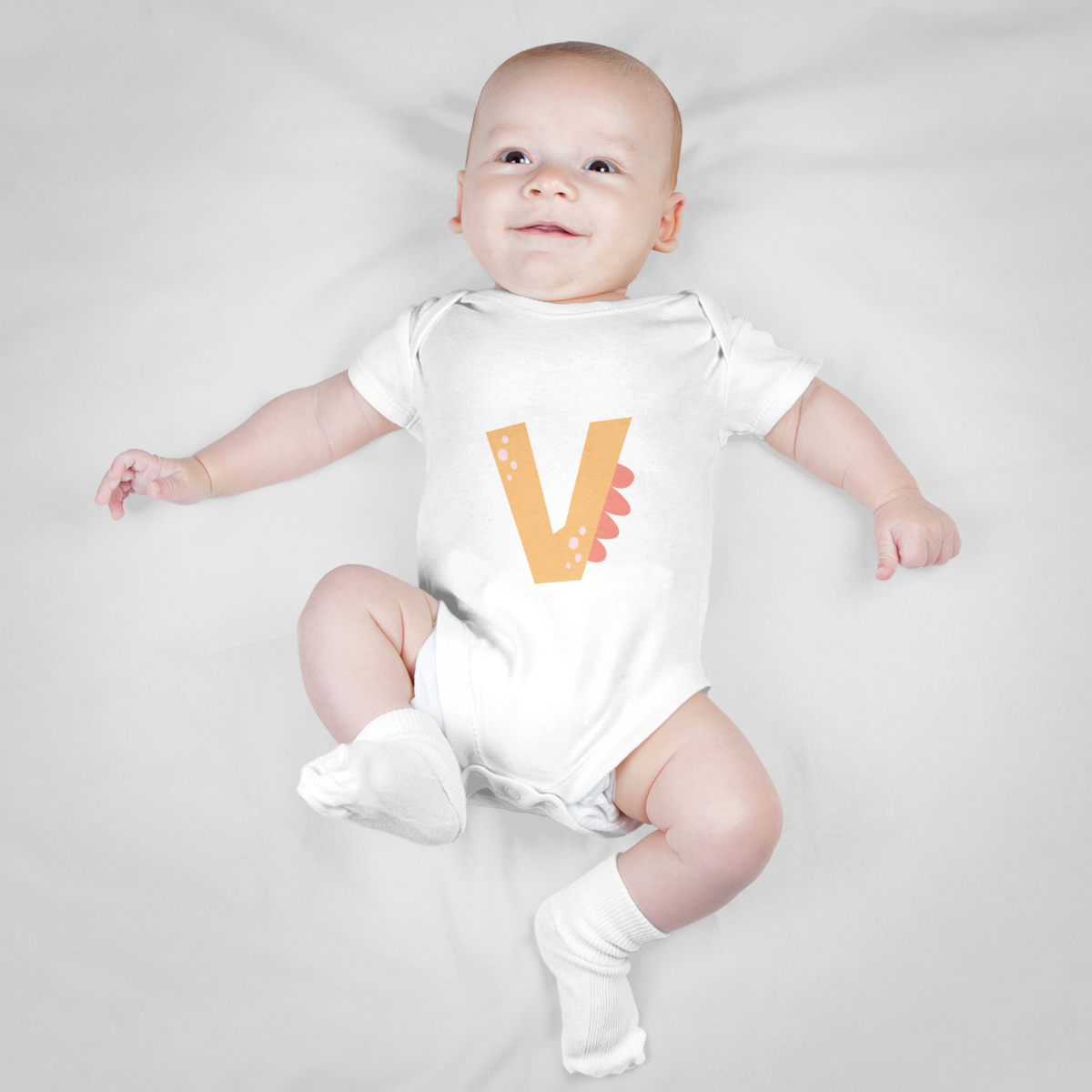 Baby Romper (Letter V)