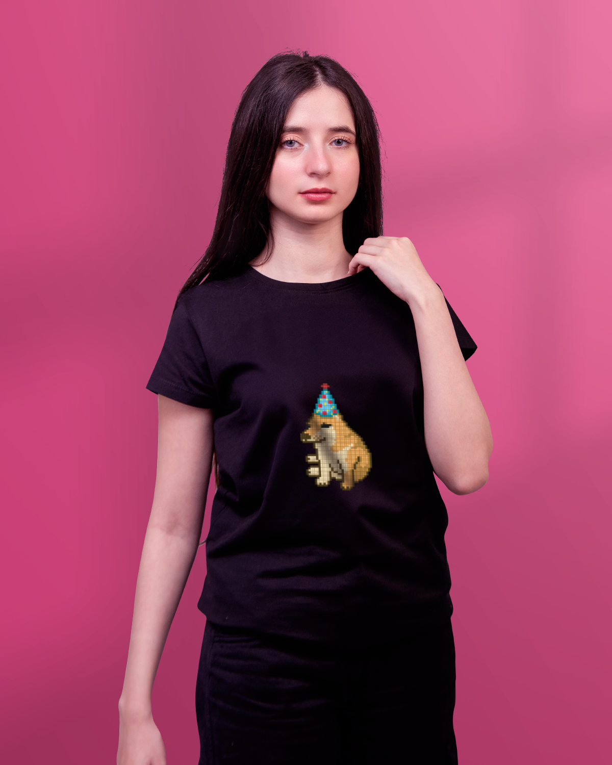 T-shirt For Women (Birth Day Dog Meme)