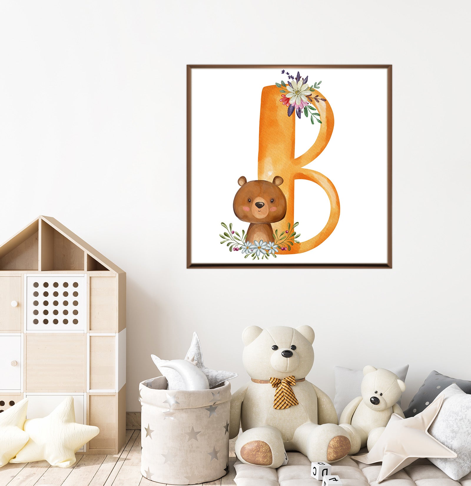 لوحة فنية غرف أطفال (حرف B)