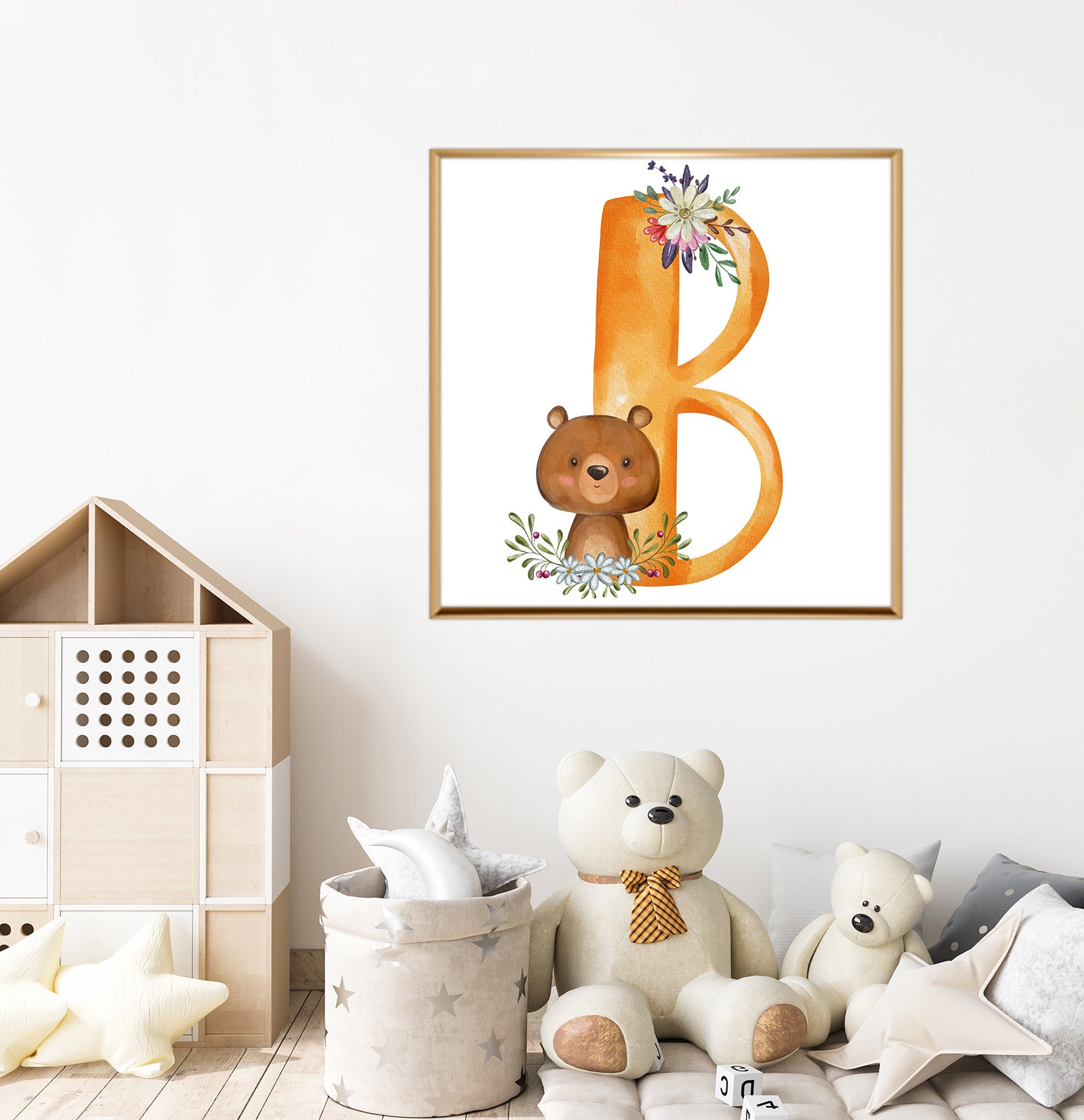 لوحة فنية غرف أطفال (حرف B)