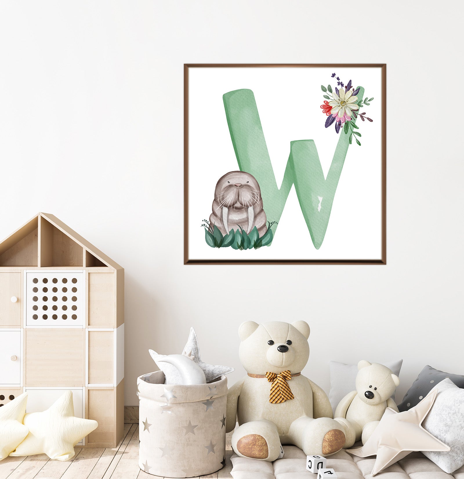 Canvas Print for kids' Room (Letter W)
