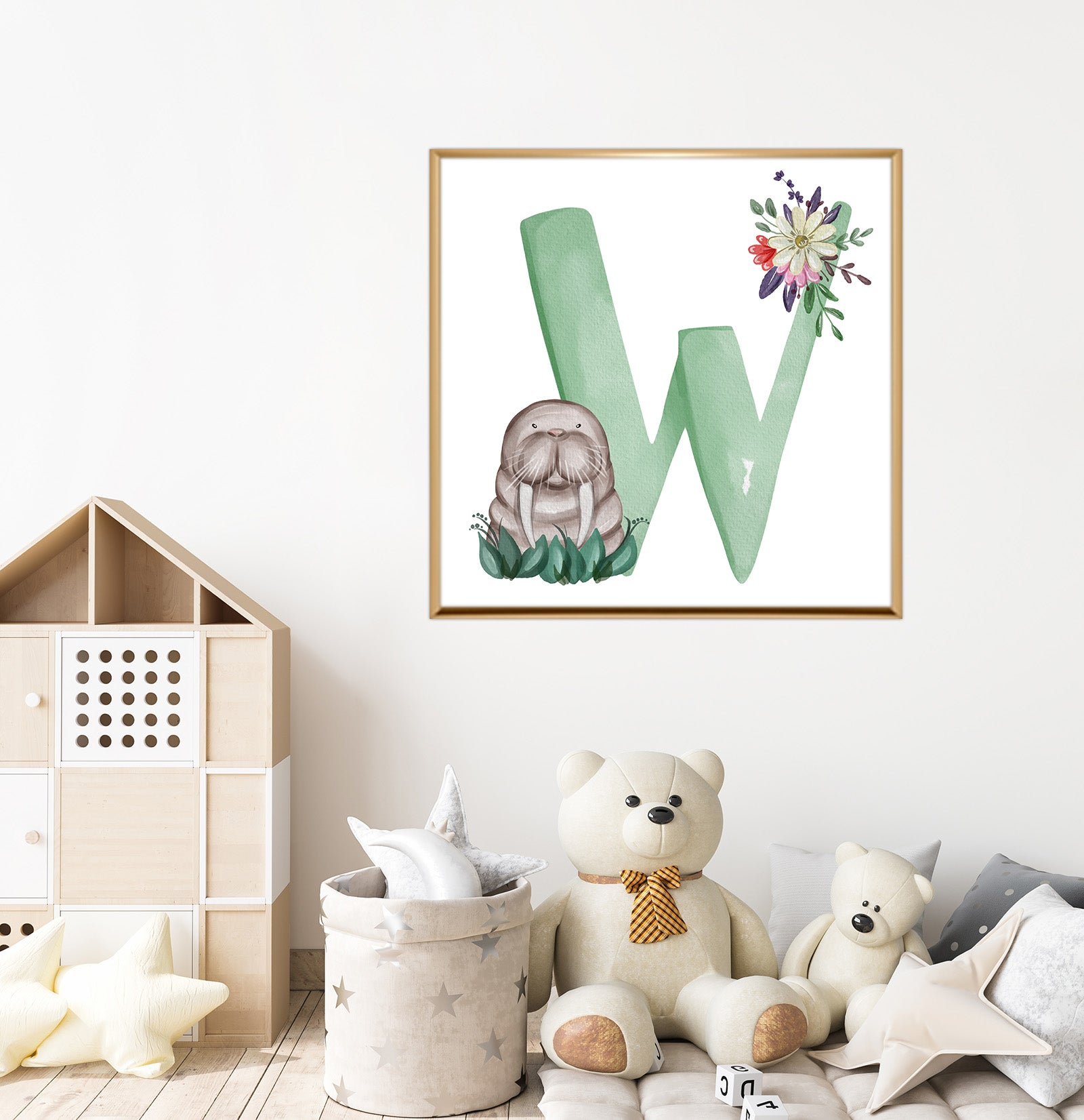Canvas Print for kids' Room (Letter W)