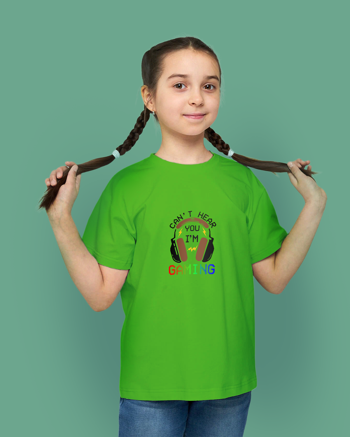 Girls T-shirt (Can't Hear You I'm Gaming)