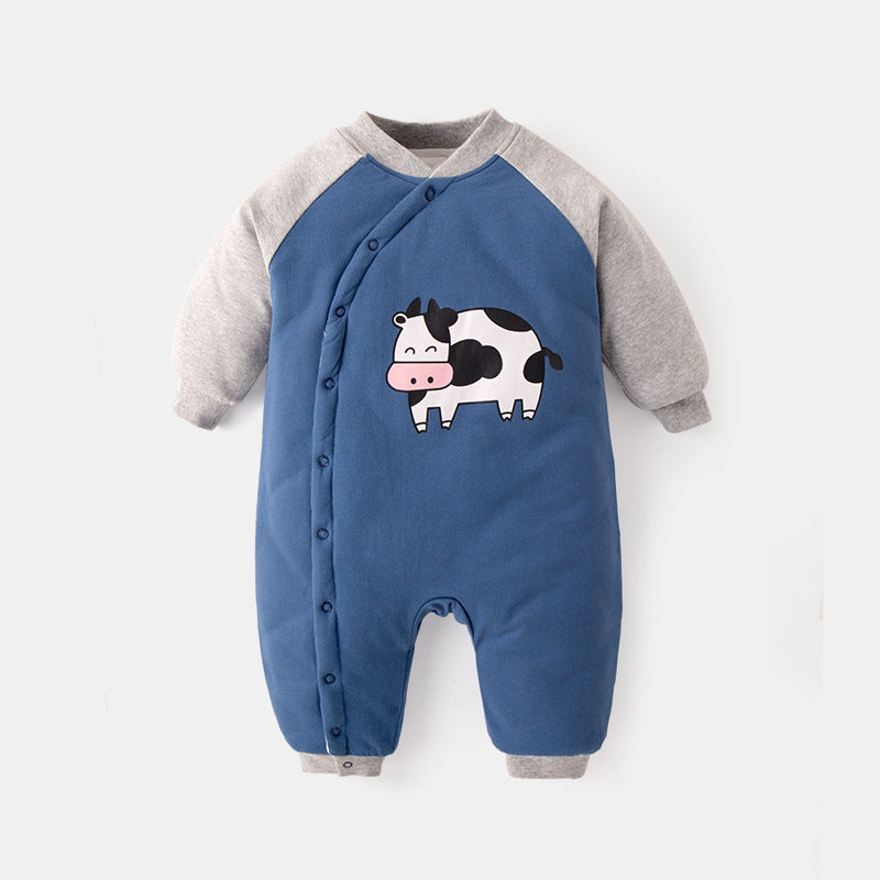 Cotton Padded Jumpsuit For Newborns To Go Out