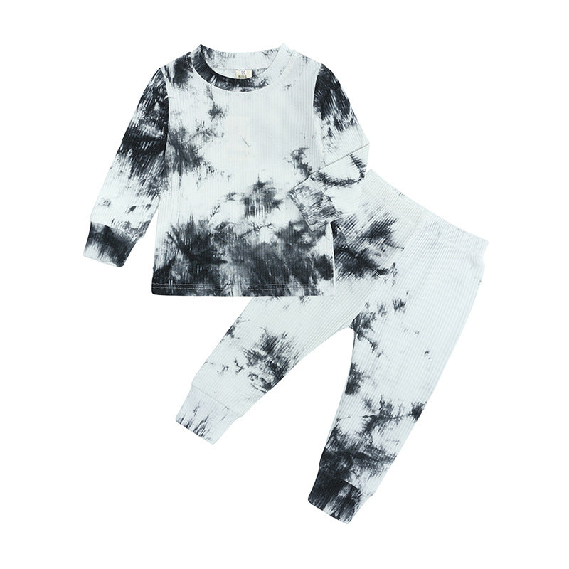 Tie-dye Pit Strip Suit For Boys And Girls