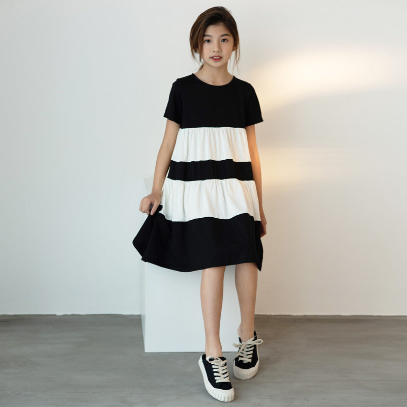 Girls' New Style Western Style Knitted Loose Dress
