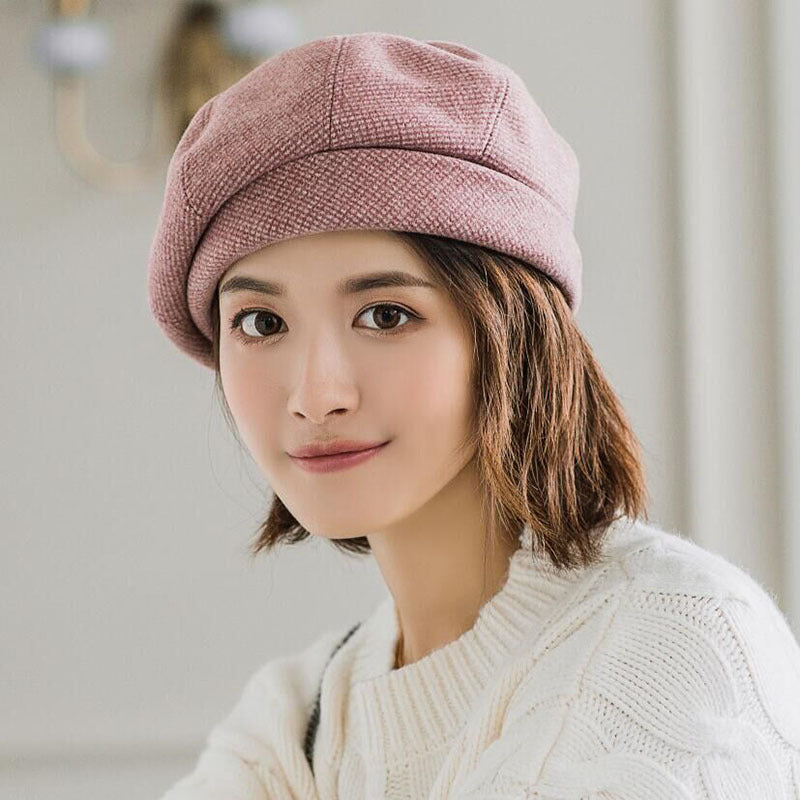 Japanese Student Plaid Beret Painter Cute British Pumpkin Hat