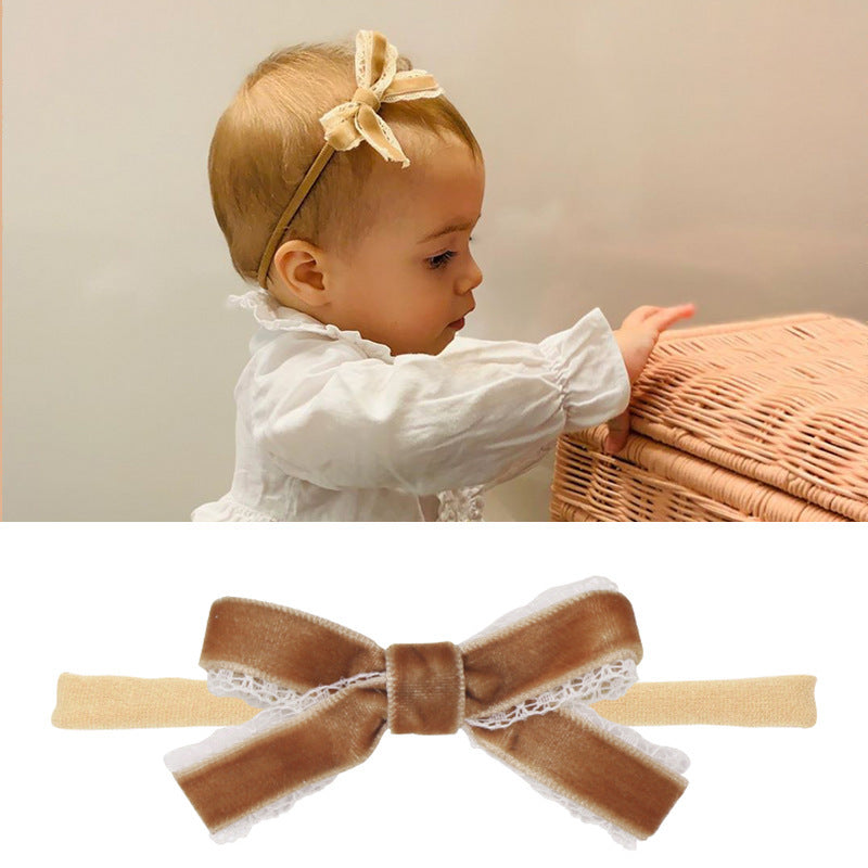 Baby Nylon Headband Set Bow Cotton And Linen Headband