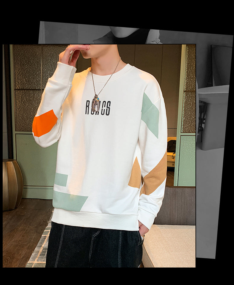 Long-sleeved T-shirt Men's Bottoming Shirt Loose Round Neck Compassionate Youth Sweater Trend