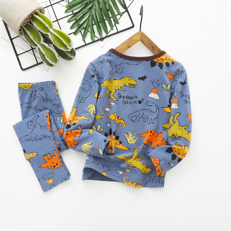 Children's Autumn Clothes And Long Trousers Cotton Middle-aged Children's Home Underwear Set