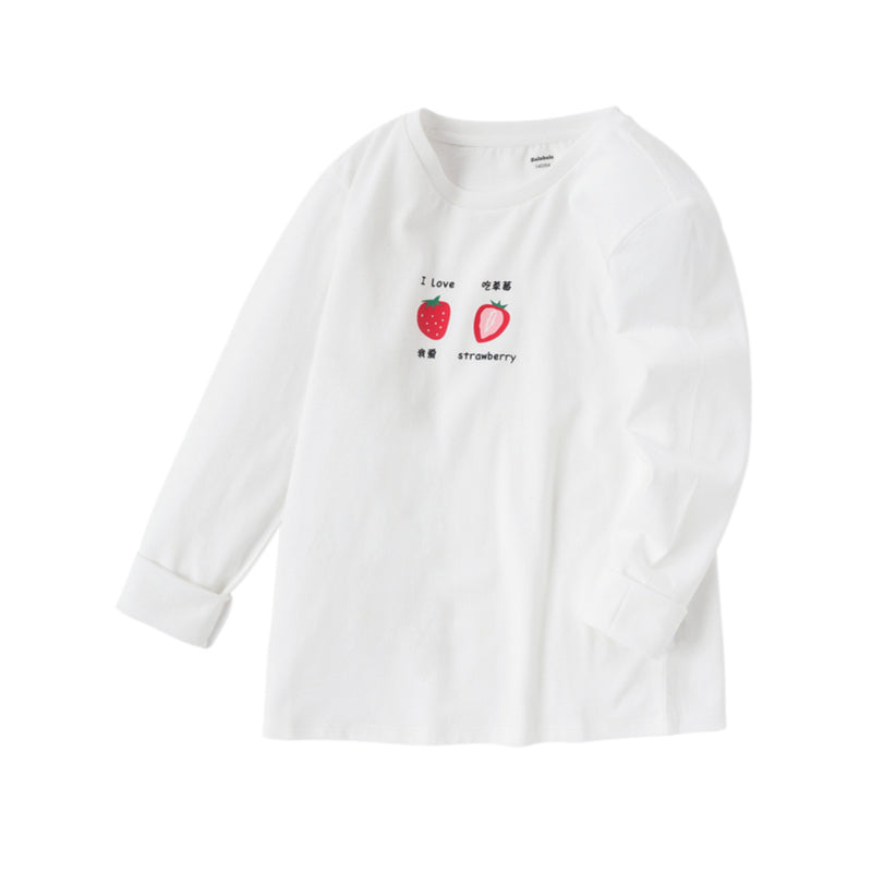 Children's Clothing Girls T-shirts Long-sleeved Girls Big Kids Sweet Cotton Bottoming Shirt