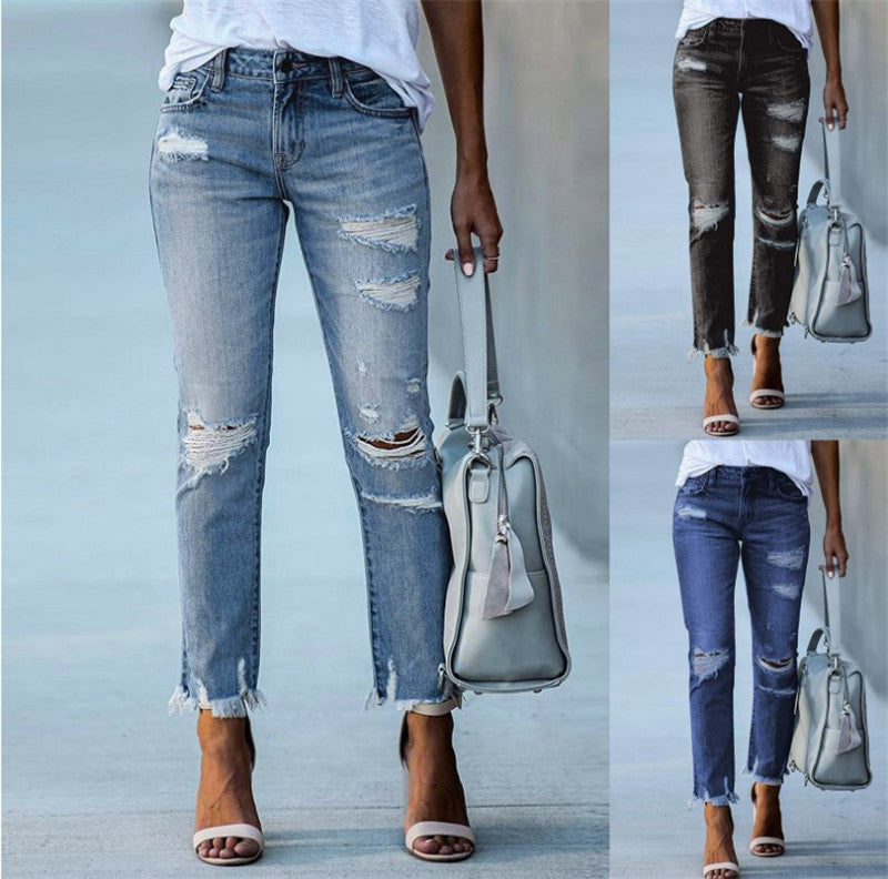 Ripped Jeans Trousers for women