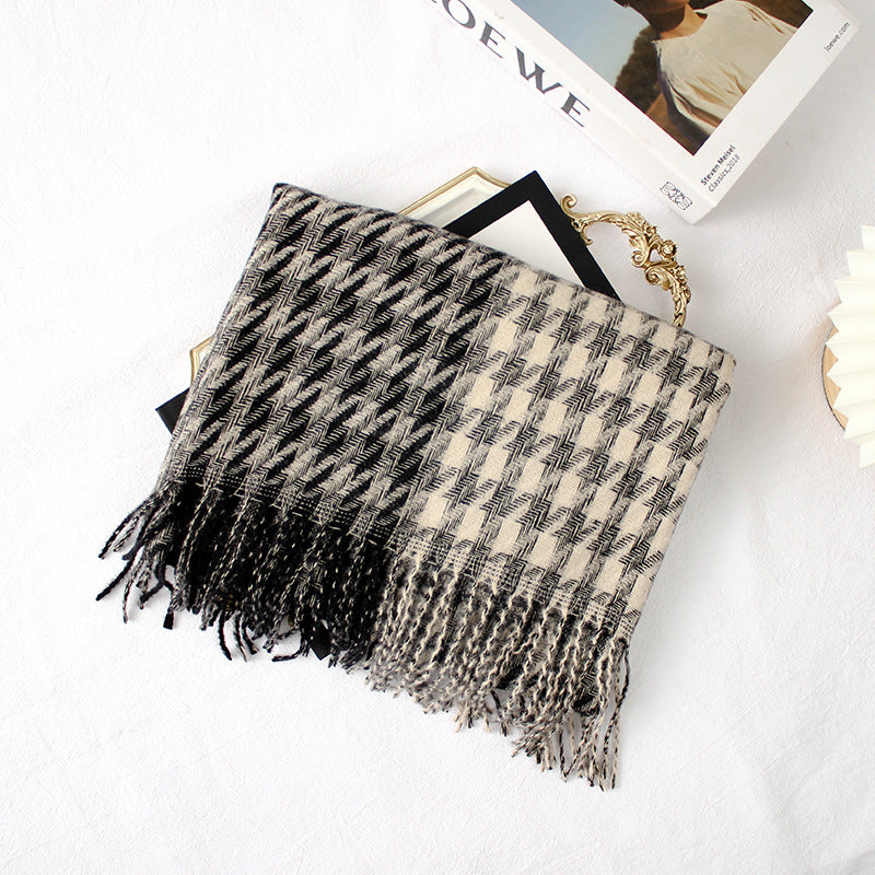 Double-faced Cashmere Woven Shawl Warm Scarf