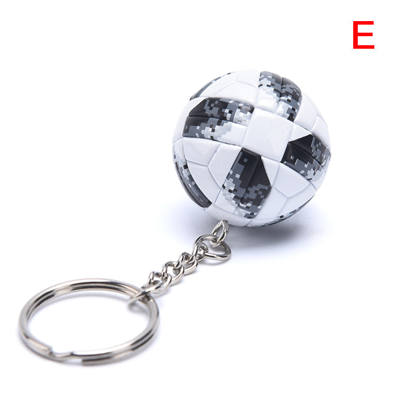 Simulation PU Mini Football Keychain Pendant