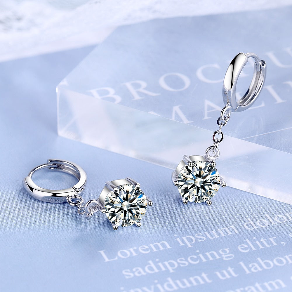 pair of Zirconium Diamond Earrings