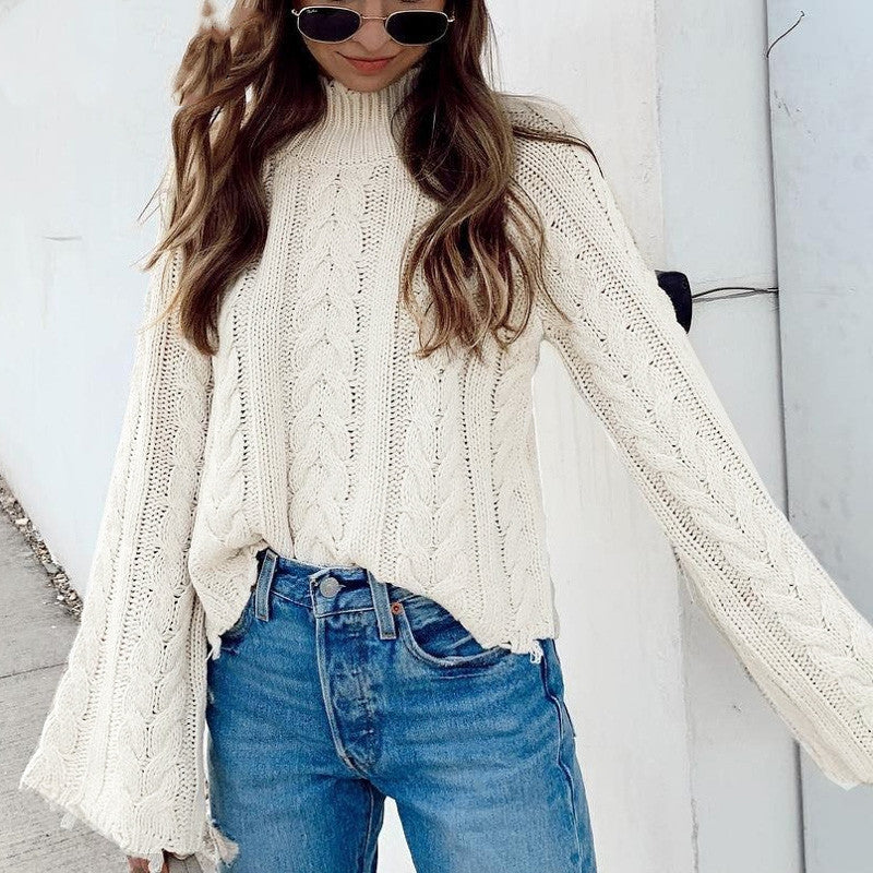 Pullover flared sleeve