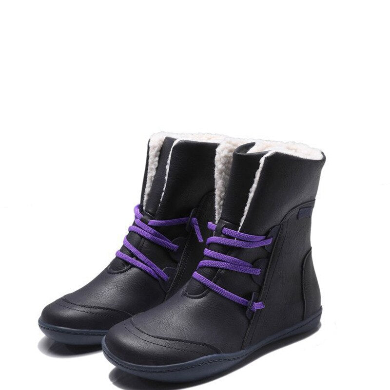 Short thermal snow boots