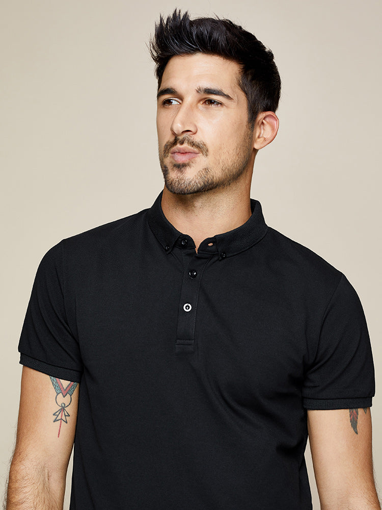 Men's Short Sleeve Solid Color Lapel Paul T-Shirt