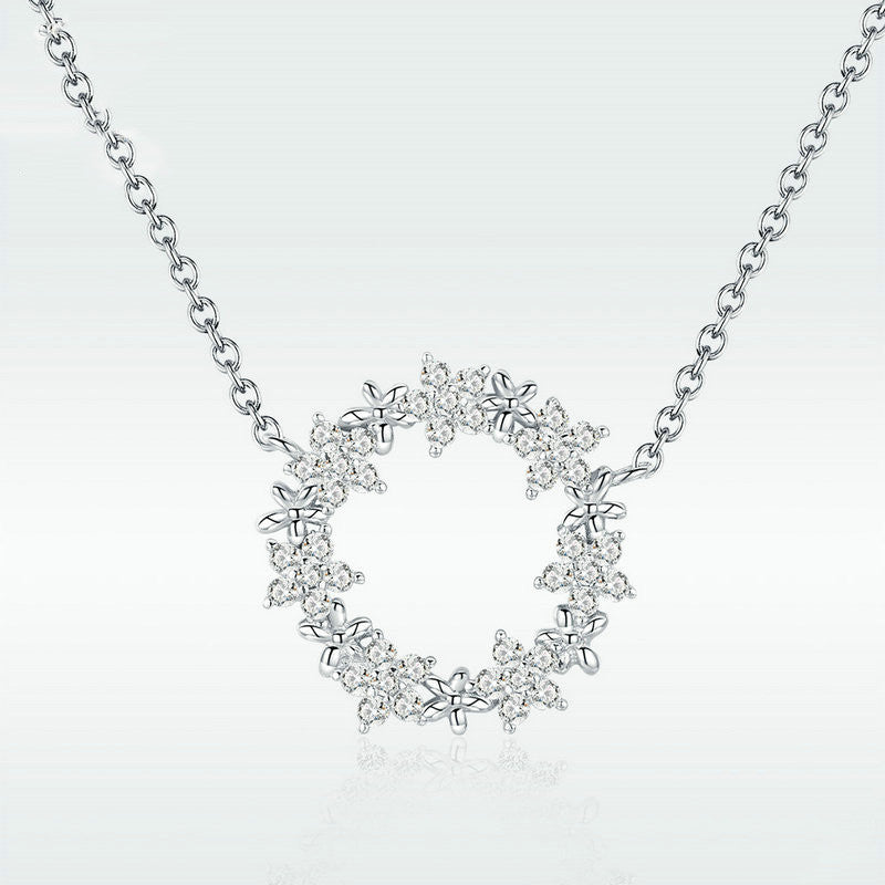 Evelyn Sterling Silver Necklace Bright Stars S925 Silver Necklace