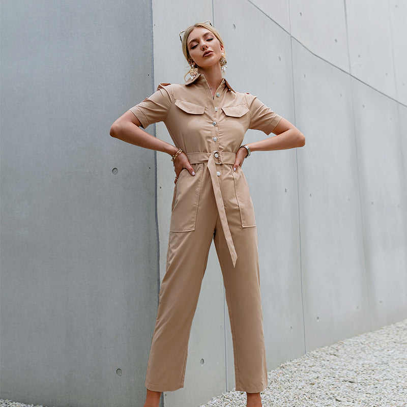 European And American High Street Style Jumpsuit
