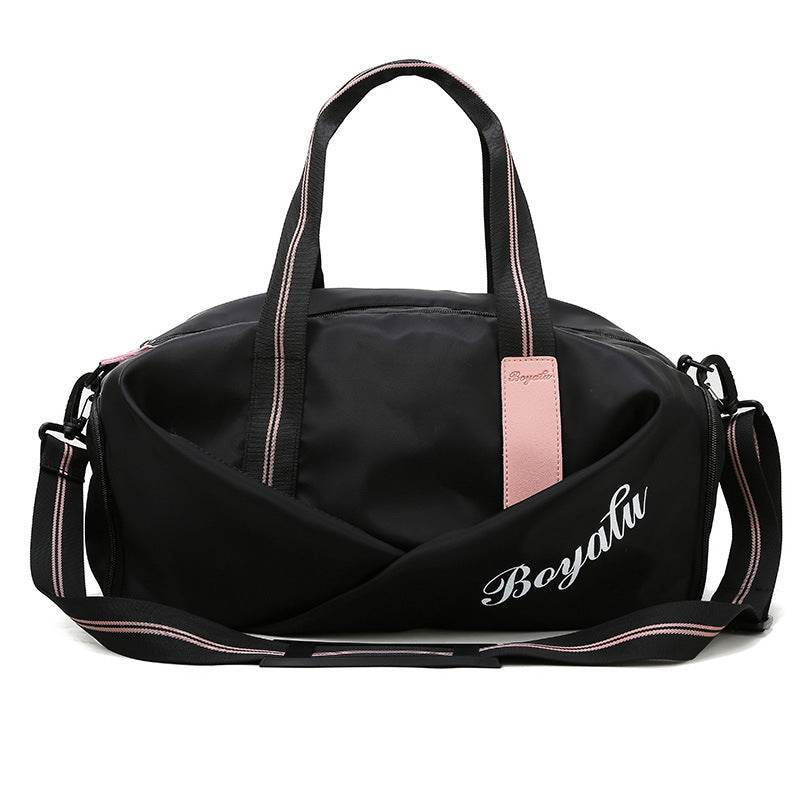 Sports gym bag women's wet and dry shoes