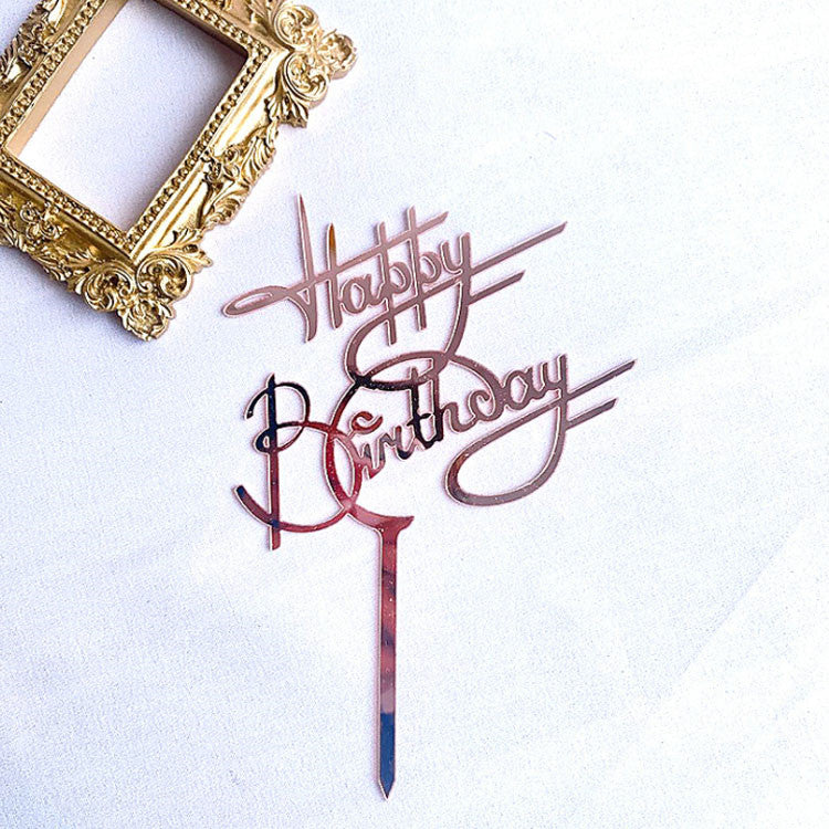Creative Acrylic Birthday Cake Card Party Dress Up
