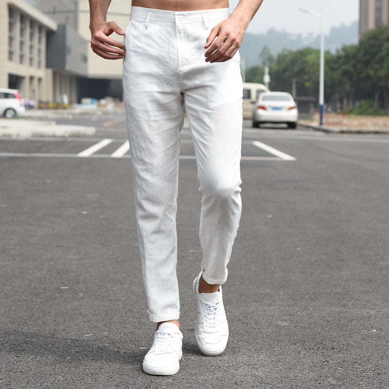 Cotton and linen breathable pants
