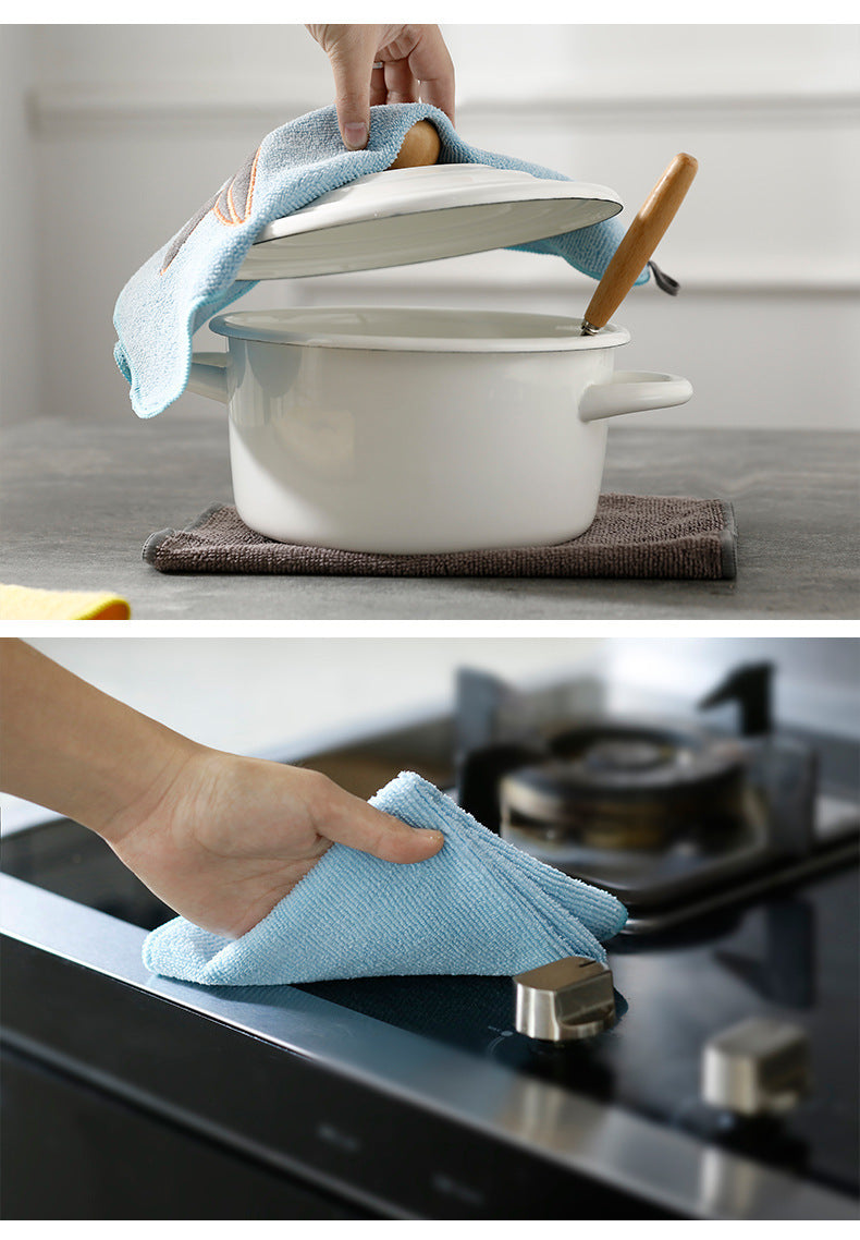 Thickened Microfiber Absorbent Dishwashing Cloth