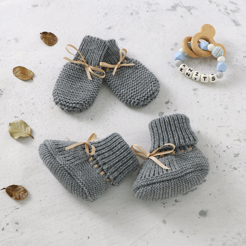 Baby Shoes Glove Set Knitted Newborn