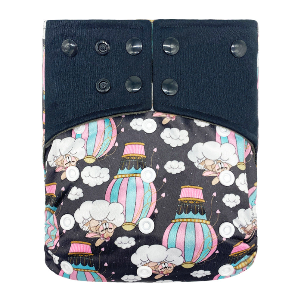 New square head bamboo charcoal fiber cloth diapers