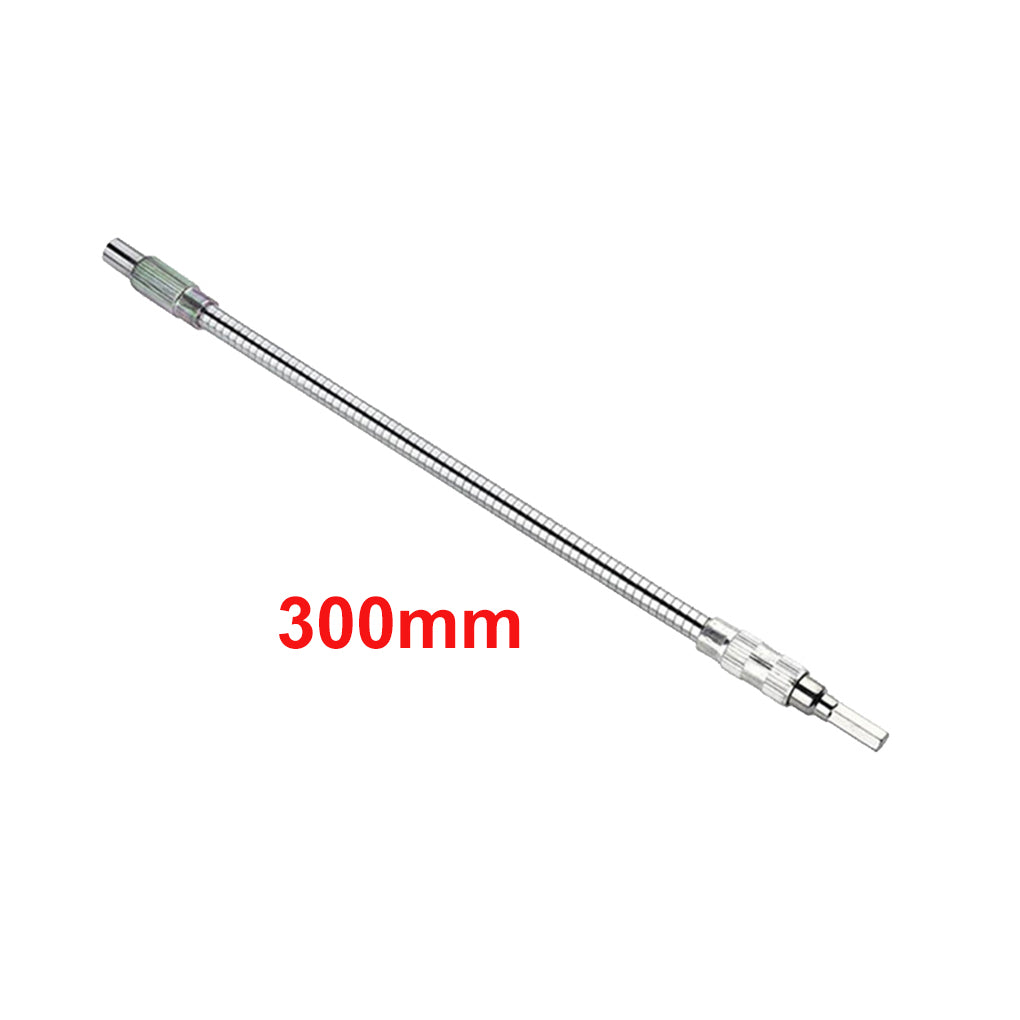 Flexible Socket Extension Bar Set,Cable Flexible Shaft Extension Bar Ratchet, Flexible Extension Drill Bit Holder for Screwdriver, 4pcs 1/4 Inch Hex Shank (150/200/300/400mm Length)