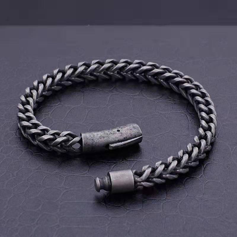 Titanium steel men's simple bracelet