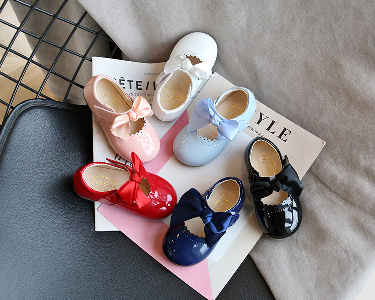 Baby Girl Cute Bow Princess Shoes Small Leather Shoes