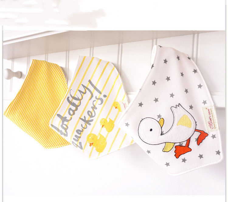 Baby Double Triangle Scarf Children's Bib Saliva Towels 3 Pack