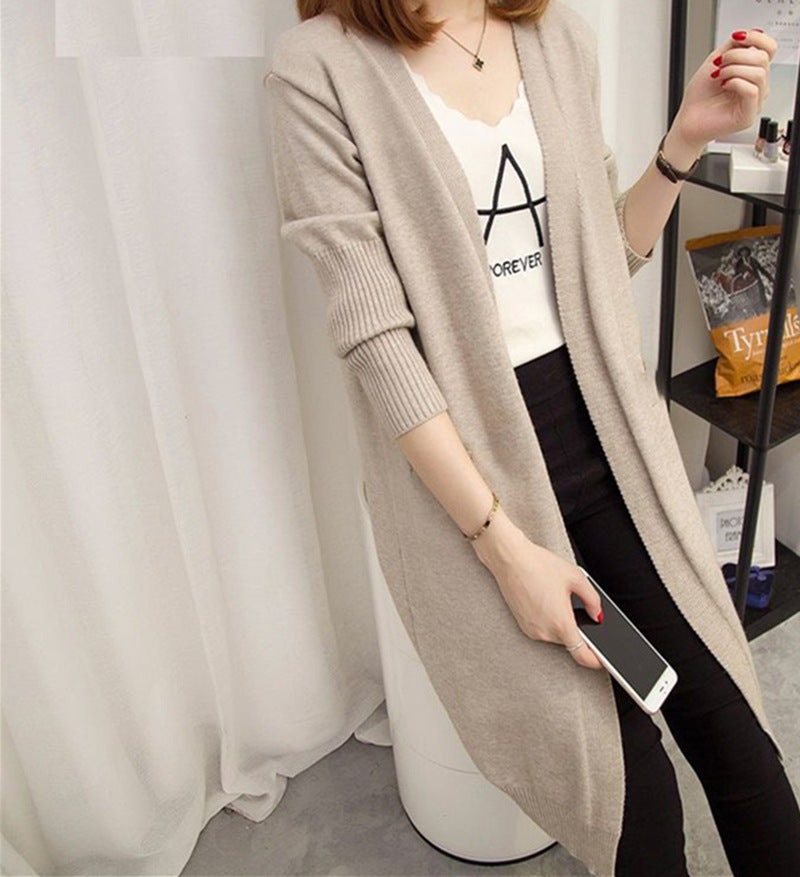 Mid-length Knitted Cardigan Jacket