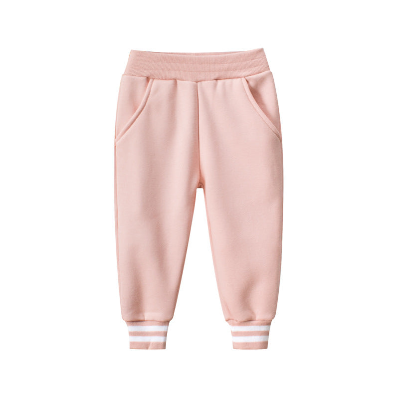 Children's Clothing Spring Girls Pants Wholesale Baby Pants Plush