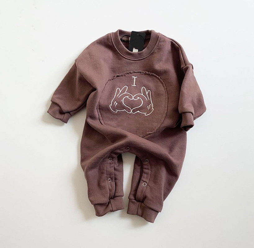 Cute Long-sleeved Crawler Sweater for Men and Women Baby Romper