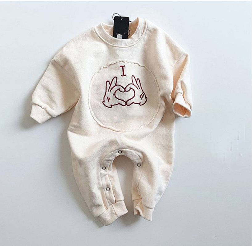 Cute Long-sleeved Crawler Sweater for Men and Women Baby Romper