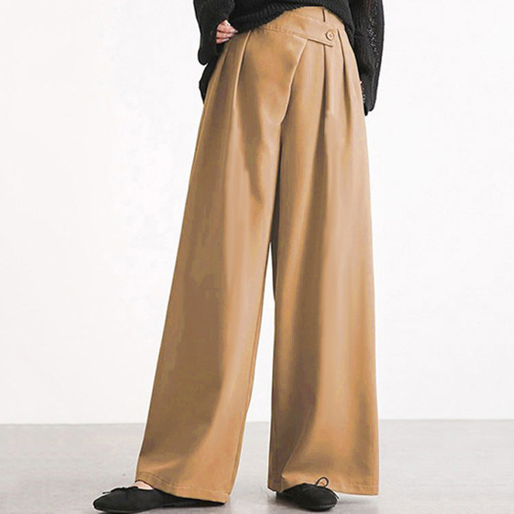 Ladies Fashion Irregular Belt Wide Leg Pants