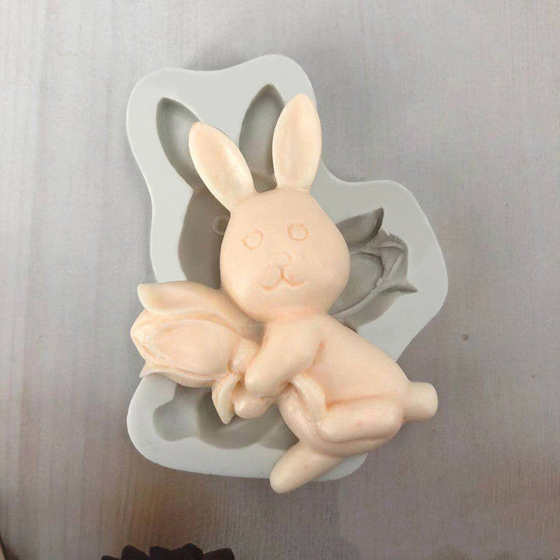 3D Rabbit Easter Bunny Silicone Cake Molds Fondant Resin Molds Cake Tools Pastry Kitchen Baking Accessories