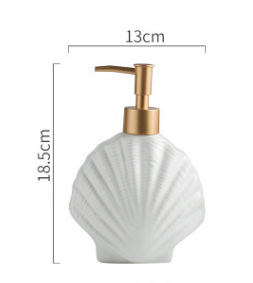 Starfish Shell Shape Ceramic Liquid Soap Dispenser Bathroom Sub-bottling Shower Gel Bottle Hand Sanitizer Container