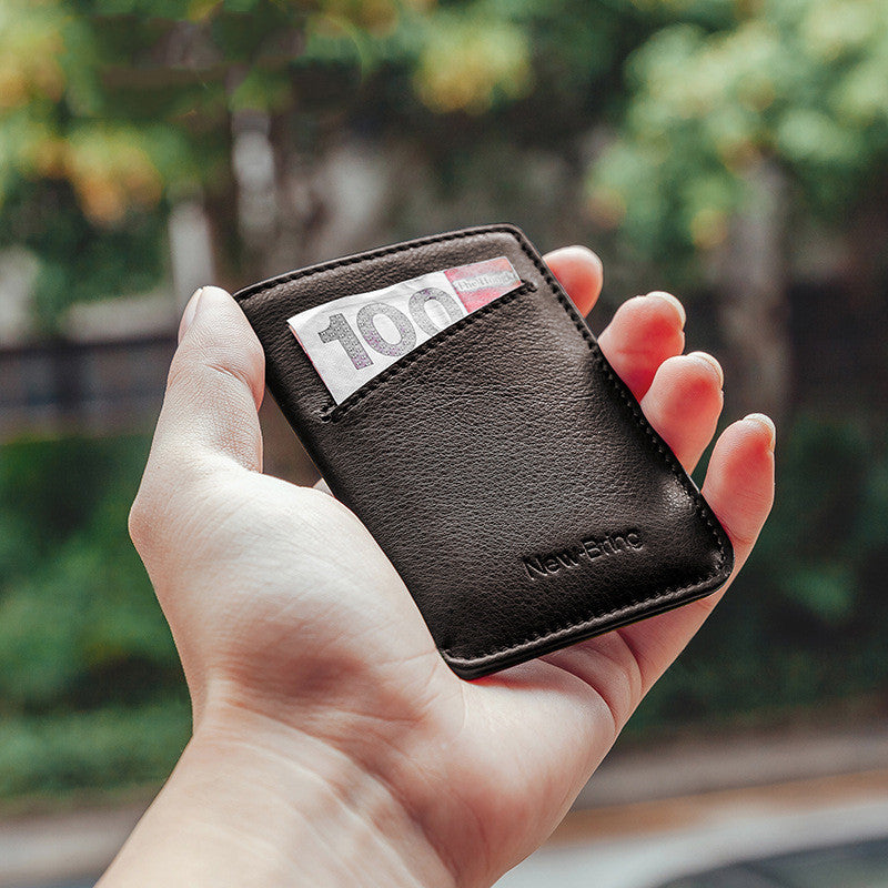 Leather Card Holder Men's Ultra-thin Card Holder Driving License Leather Case