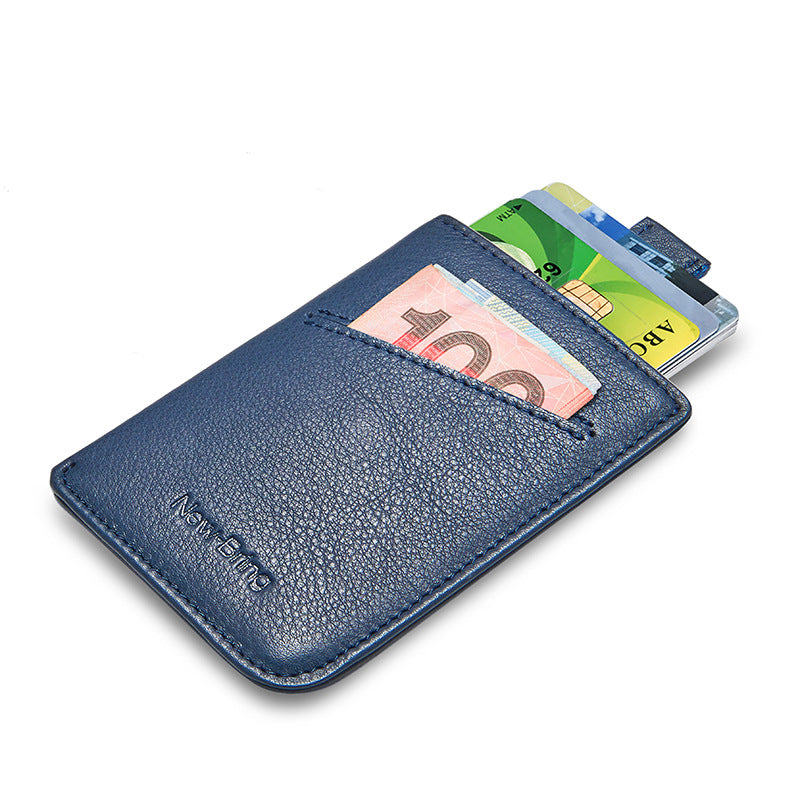 Leather Card Holder Men's Ultra-thin Card Holder Driving License Leather Case