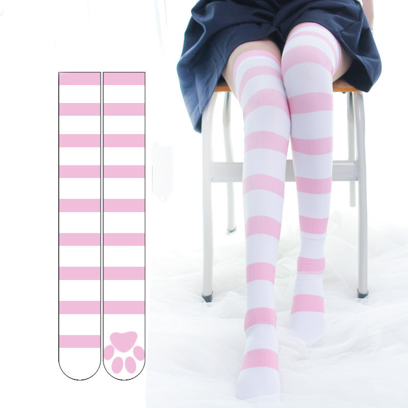 Striped Long High Socks