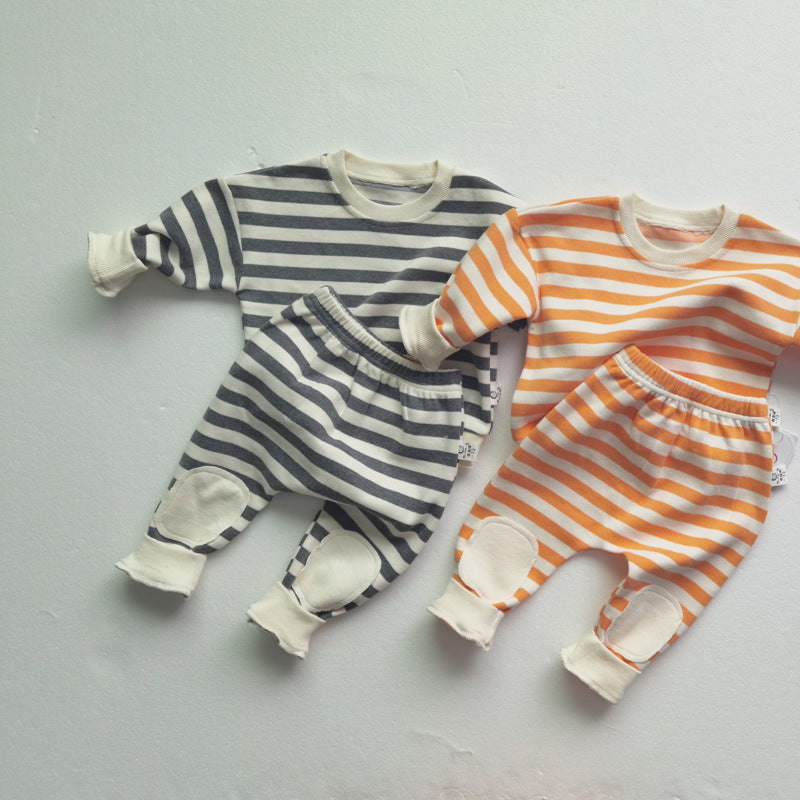 Two-Piece Baby Long-Sleeved Loose Sweater For Infants And Toddlers