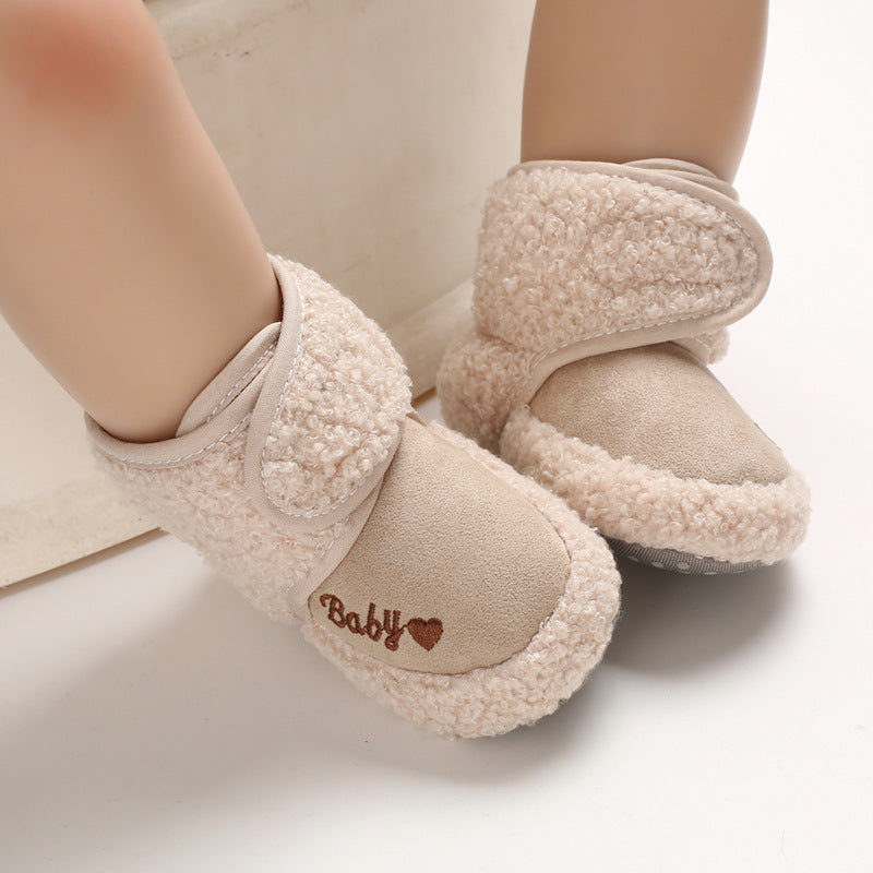 Soft Sole And Velvet To Keep Warm Baby Toddler Shoes